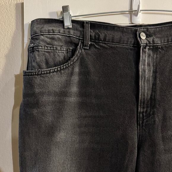 REFORMATION Plus-Size Julia Crop High Rise Cigarette Jean Black Sz 14 - Picture 4 of 7